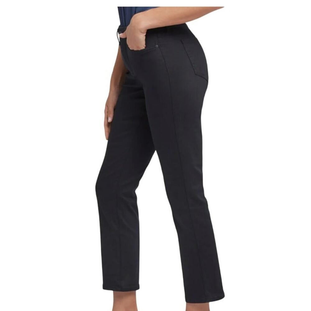 NYDJ Women’s Sheri Slim Mid Rise Stretch Denim Jeans Black Size 22W Ankle